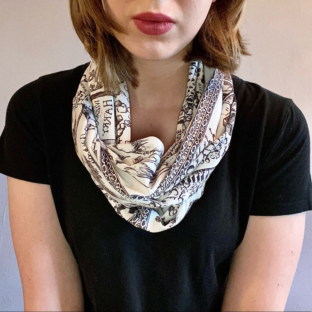 Harry Potter Marauders Map Silk Scarf